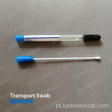 Swab descartável de transporte com gel de carvão